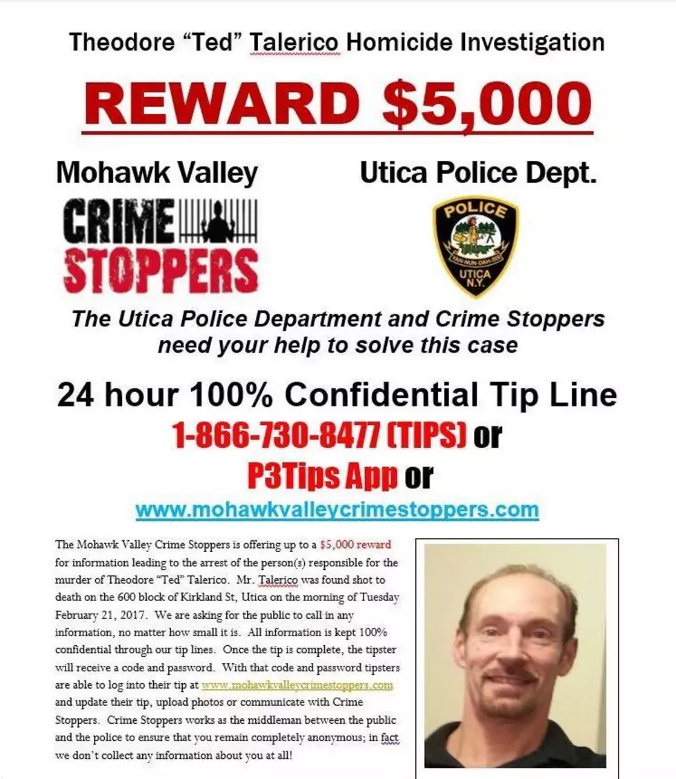 Reward Offered In Utica’s Latest Homicide