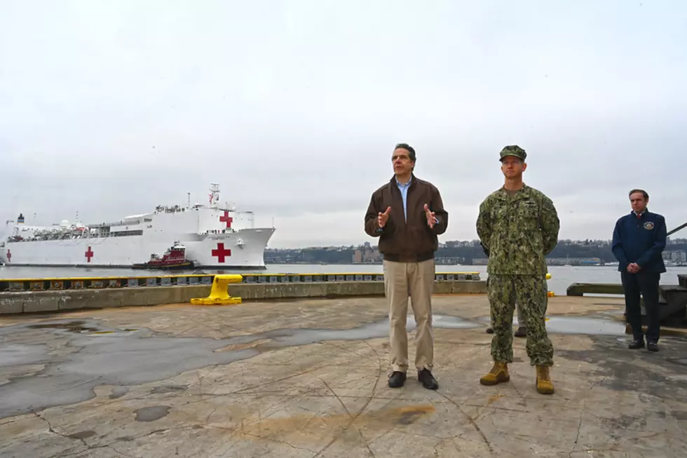 Navy Hospital Ship Arrives In NYC To Back Up Health Systems