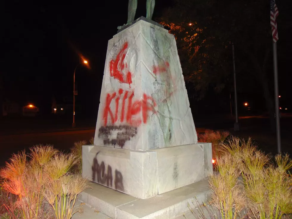 Arrest Made In Vandalism Of Utica’s Columbus Statue
