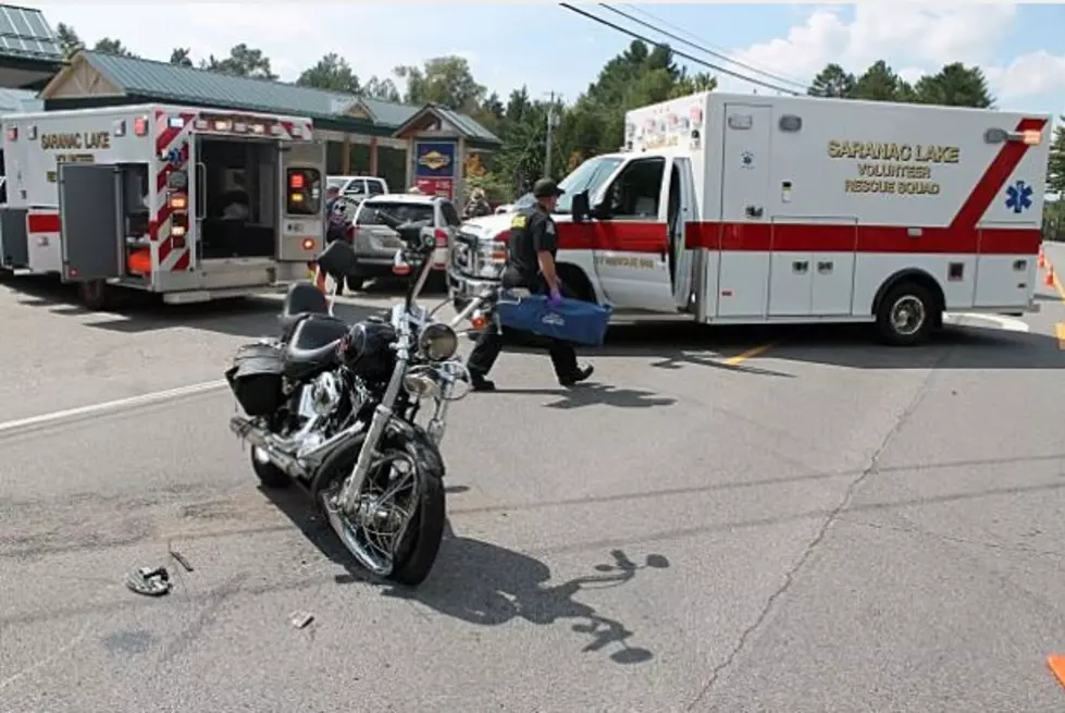 Two People Hospitalized Following Motorcycle vs. Car Crash in North Elba