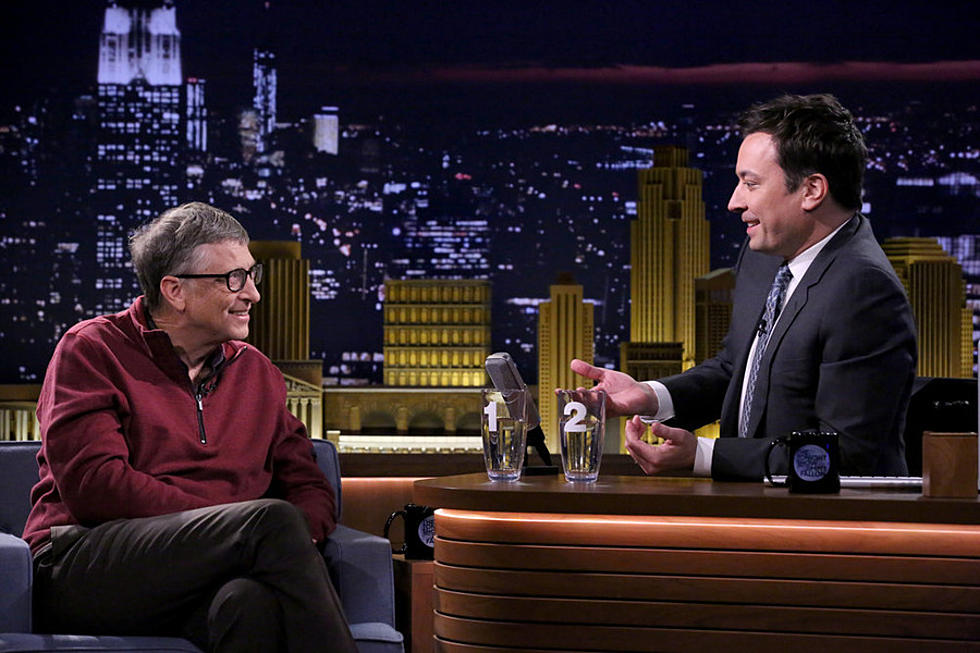 Jimmy Fallon, Bill Gates Drink Something You’d Expect to be Gross: Poop Water [Video]