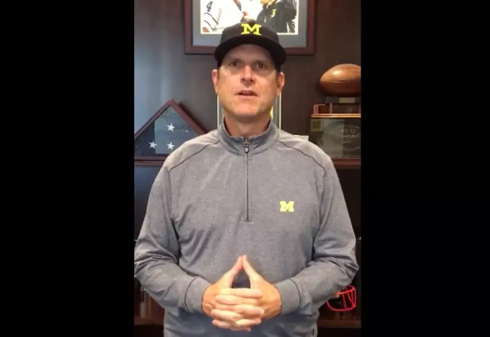 Jim Harbaugh Congratulates GRPD Officer For Beating Cancer and His Retirement [VIDEO]