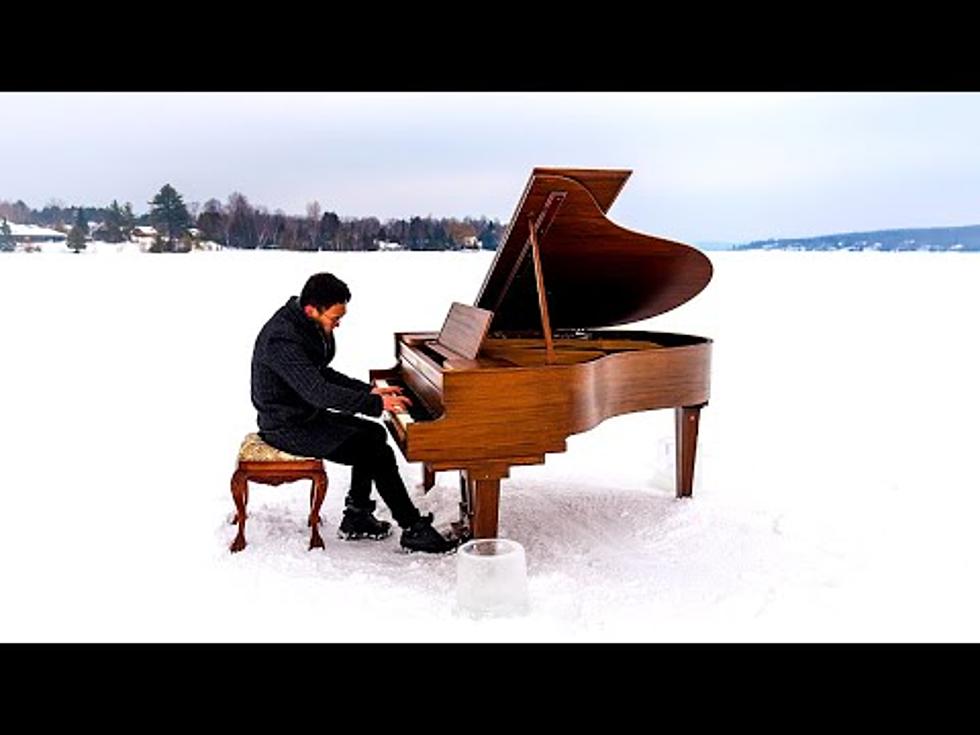 Musician Plays Grand Piano on Frozen Michigan Lake [VIDEO]