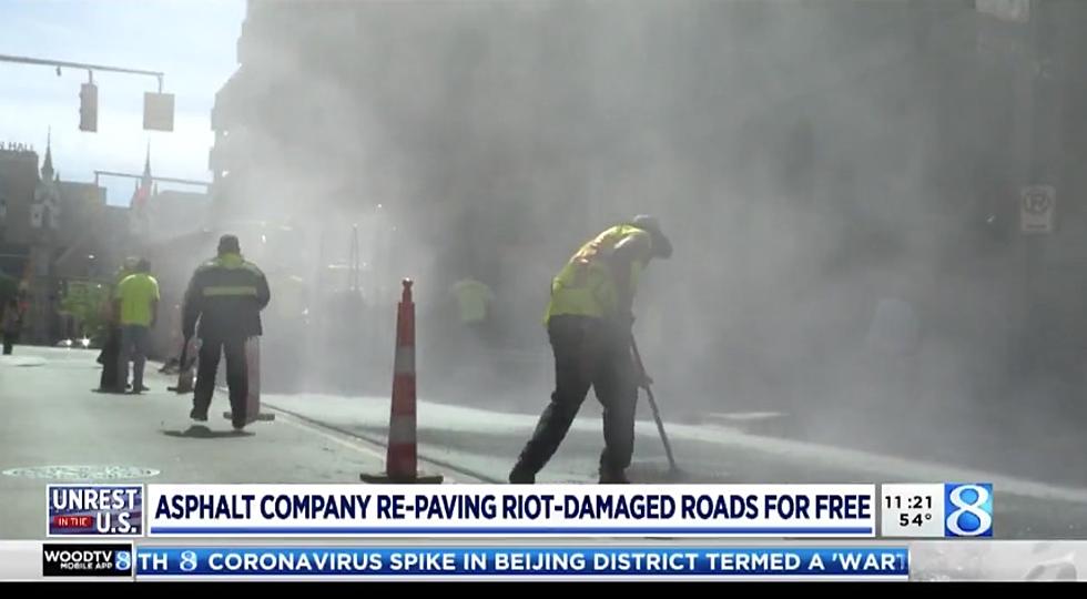 Grand Rapids Asphalt Company Repairs Roads Damaged in Riot for Free