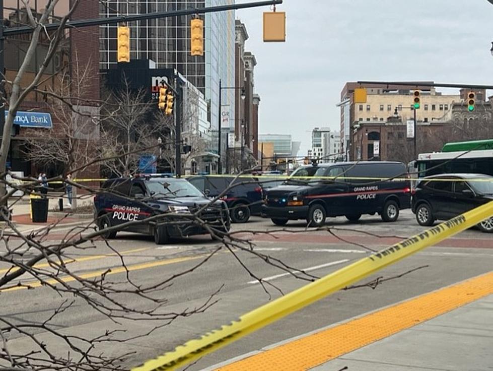 Large Police Presence Downtown Grand Rapids, Portion of Monroe Ave. Closed