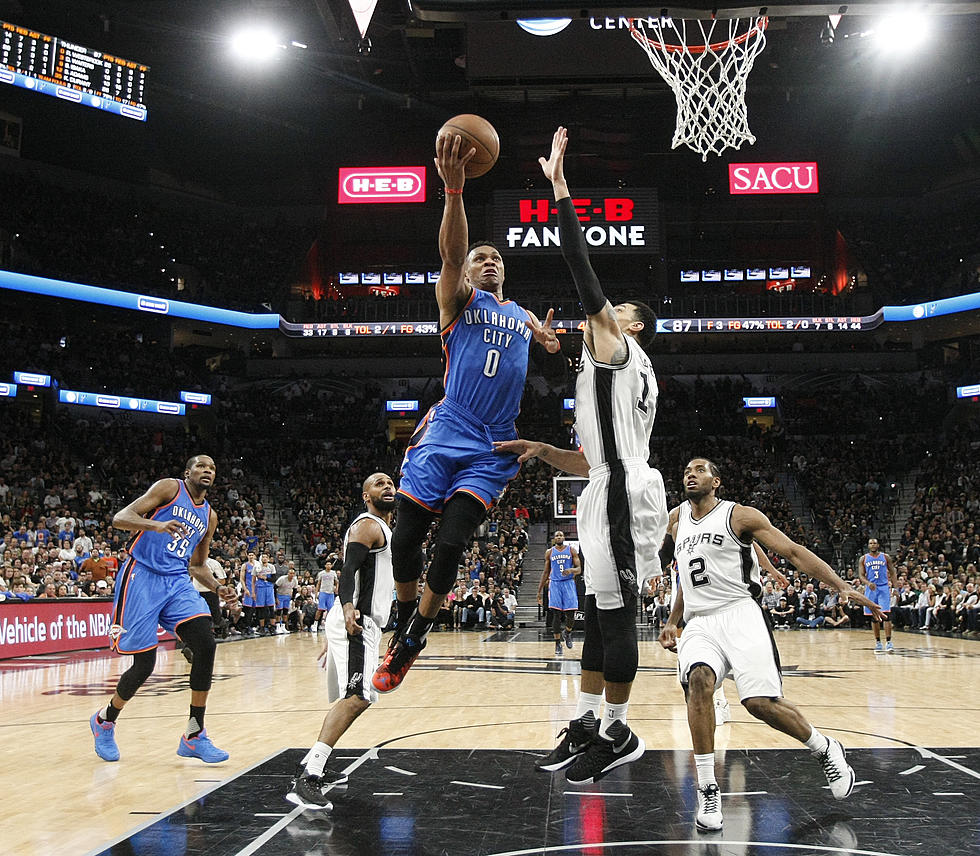 Thunder Hold on to Beat Spurs 98-97, Even Series at 1-1