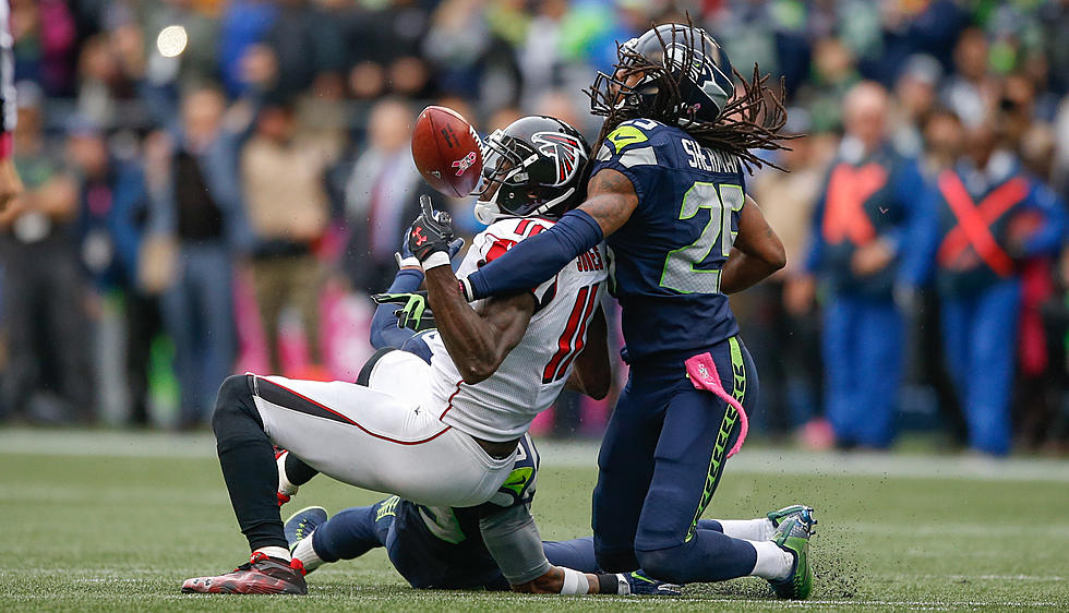 After Further Review… Seahawks Richard Sherman Was Illegally Pushed By Julio Jones On Final Play Yesterday [VIDEO]