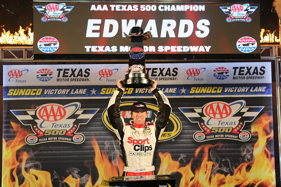Edwards Wins Rain-shortened Texas Race for Chase Finale Spot
