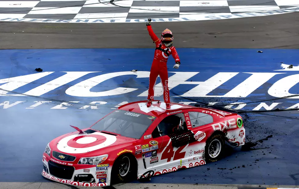 Larson Snatches Another Win at Michigan on Final Restart