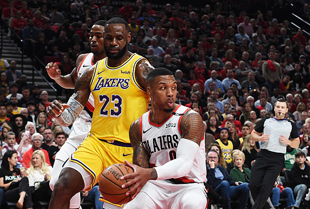 Blazers Spoil James&#8217; Debut With 128-119 Win Over the Lakers