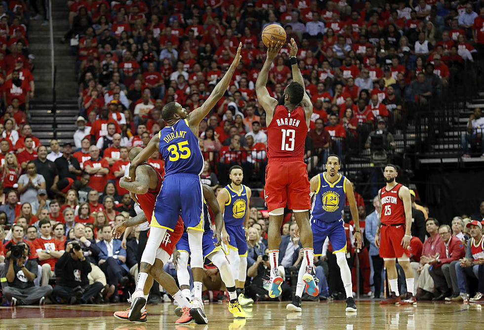 Harden Scores 38 as Rockets Even Series With Warriors