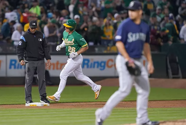 Chapman Homers, Drives in 5 as A&#8217;s Beat Mariners 9-2