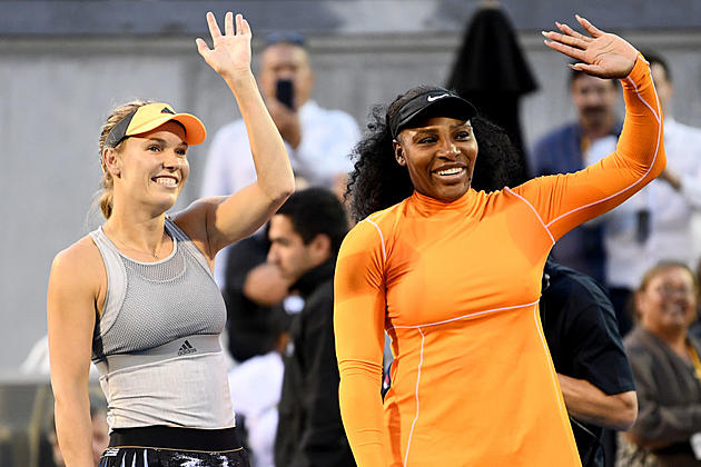 Serena Williams, Caroline Wozniacki Win 1st Doubles Match