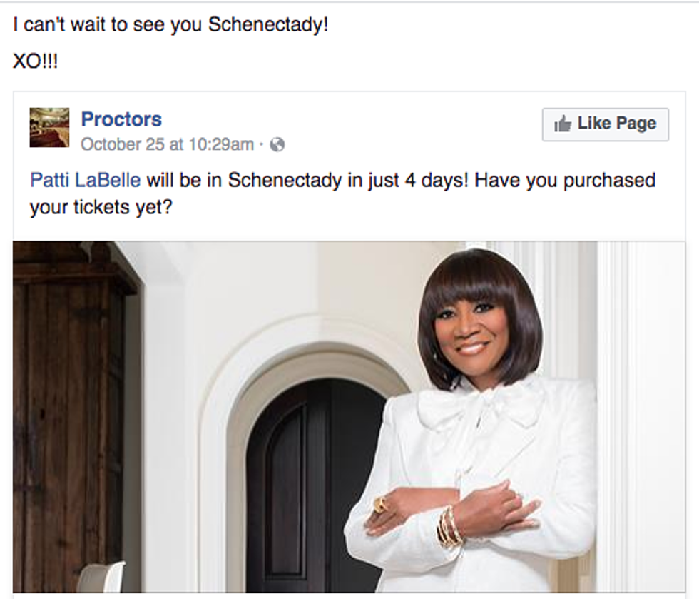 Patti Labelle Is Coming To Schenectady !