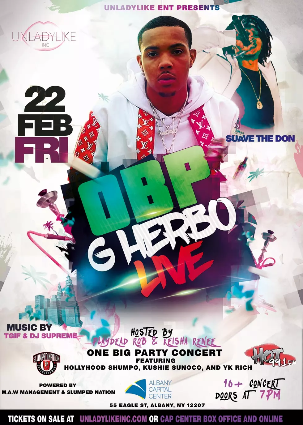 GHerbo Live In Albany With Suave The Don, Friday Feb 22nd