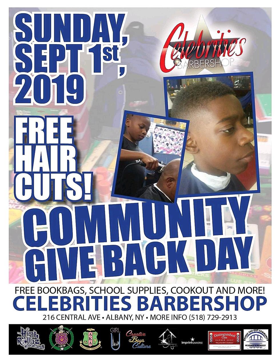 Celebrities Barber Shop Annual Free Haircuts and Book Bag Drive
