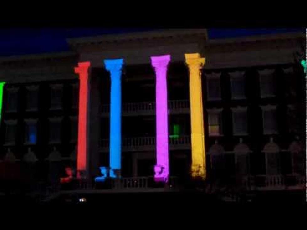 The ICCF Building In East Hills Explodes With Light During 3-D Projection Display [Video]