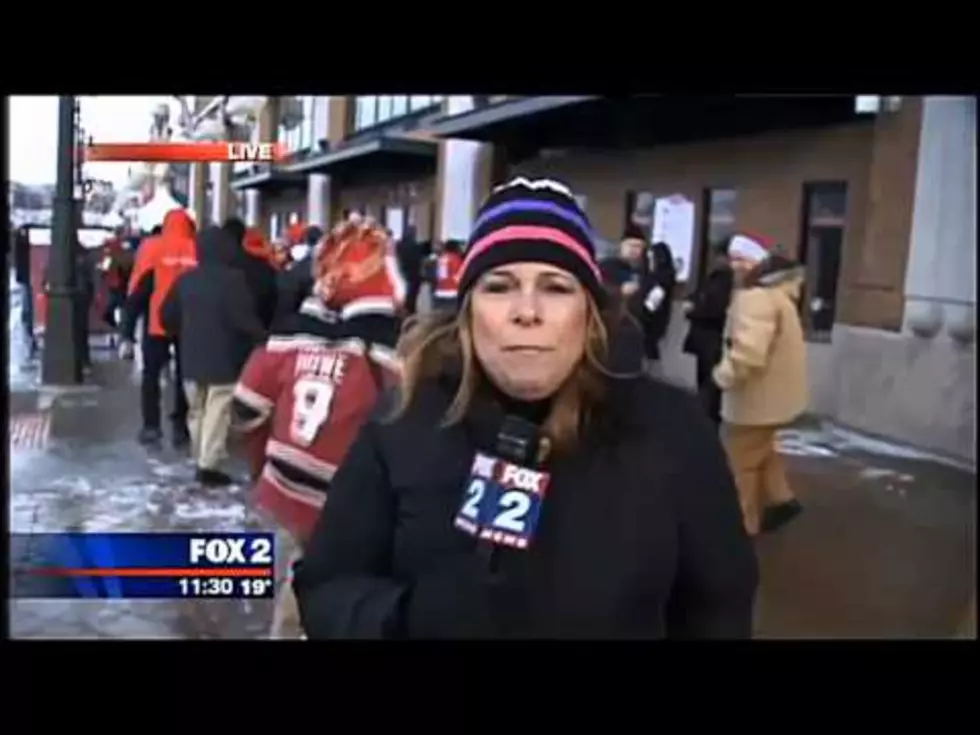 Red Wing’s Fan Tries To Videobomb Detroit Reporter [Video]