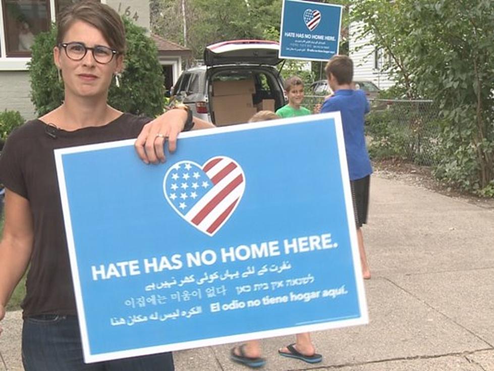 Muskegon Resident Speaks Out Against Hate, With Hundreds of Signs For The Community