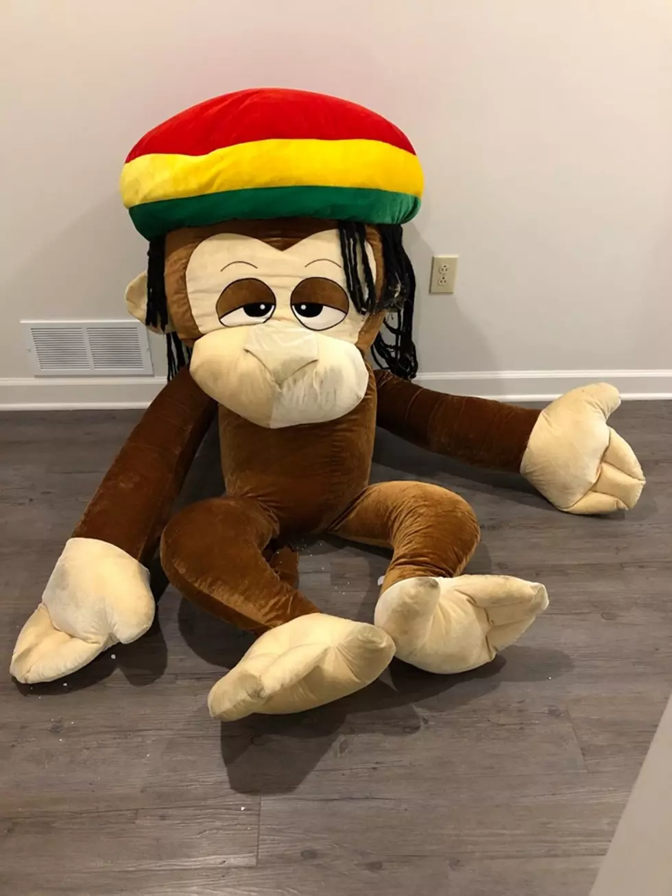 Someone Left Their 6-Foot Bob Marley Monkey at a MI Police Dpt.