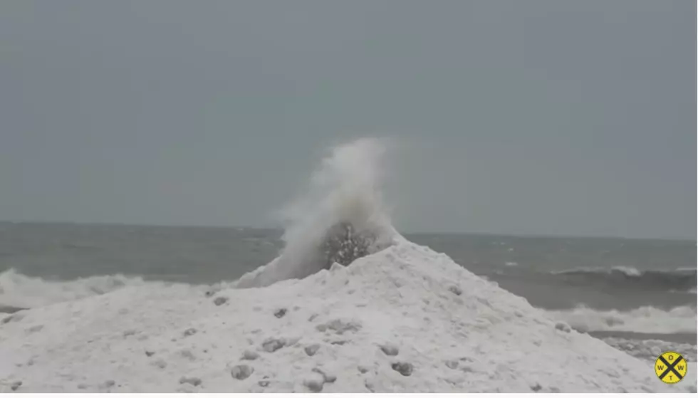 National Weather Service GR Spotted Ice Volcanoes In Saugatuck