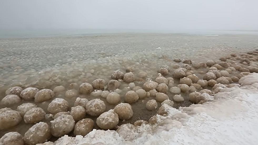 Those Are Some Big Balls! Check Out These Ice Balls In Lake Michigan (Video)