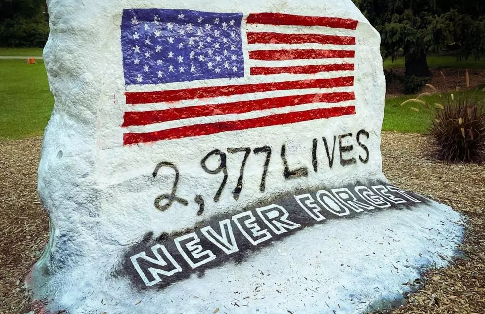 Never Forget: Students Paint The MSU Rock Honoring 9/11 Victims