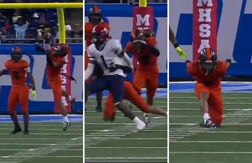 Amazing Behind-the-Back INT In Michigan High School Football Championship Leaves Fans Awestruck