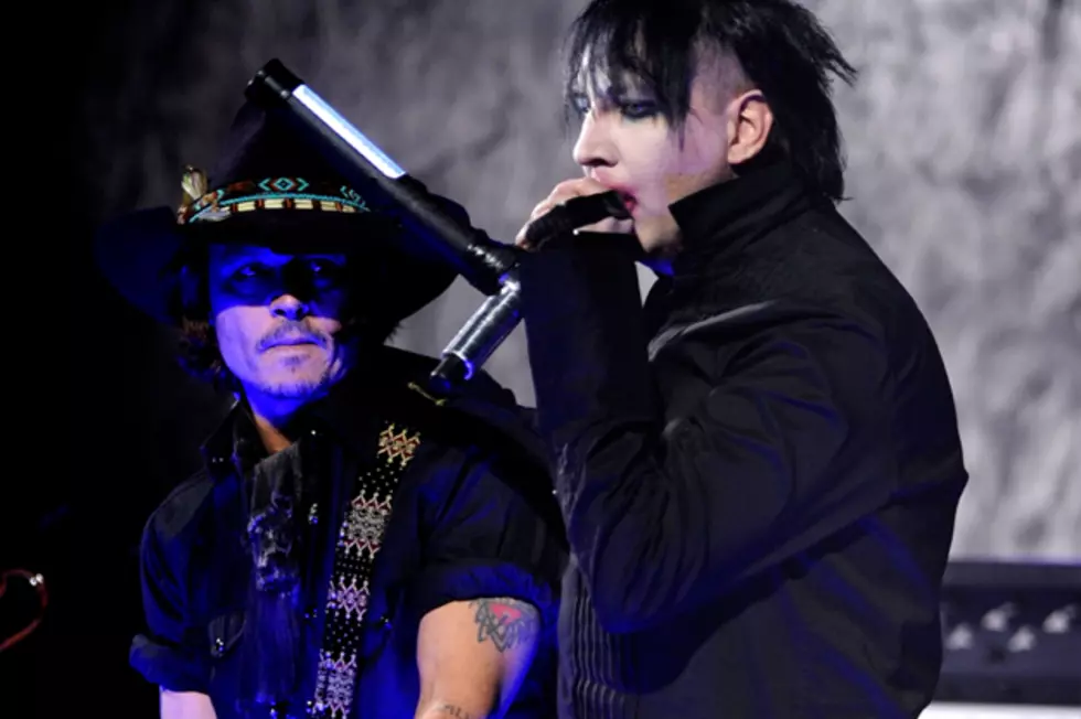 Johnny Depp Takes the Stage with Marilyn Manson at the Golden Gods Awards