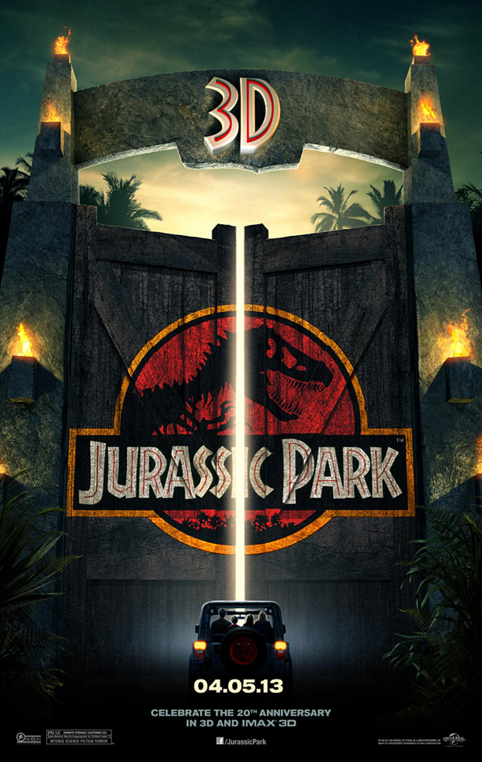 ‘Jurassic Park 3D’ Poster: Dinosaurs Are Getting All Up In Your Face