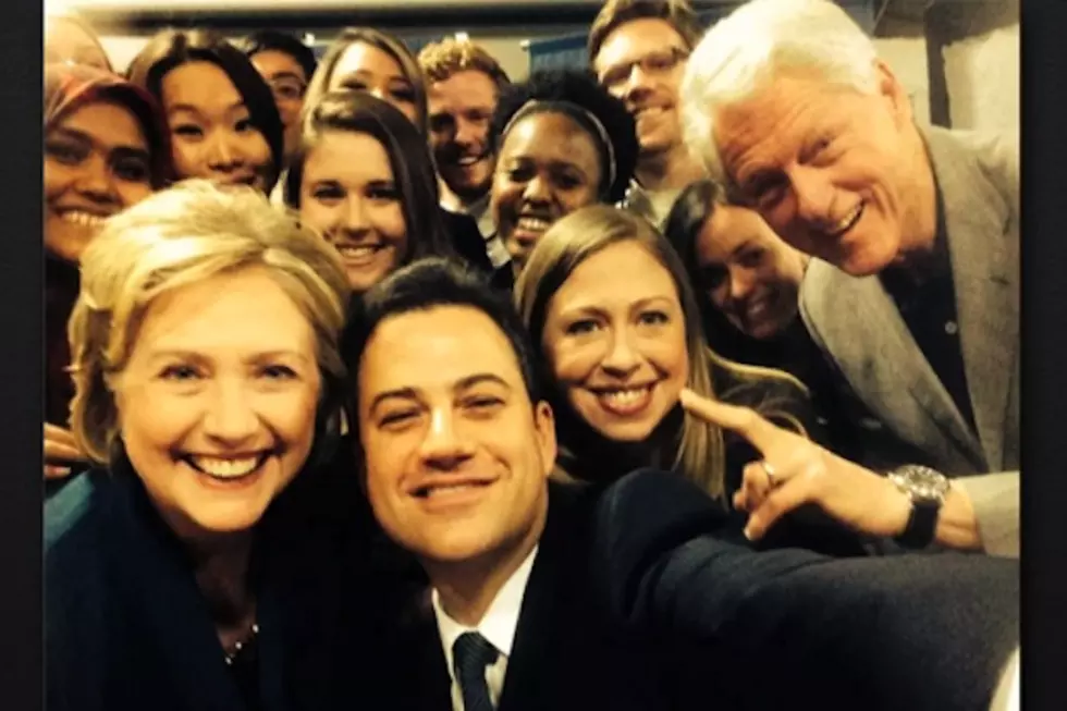 Runner-Up for Best Selfie: Jimmy Kimmel and The Clintons