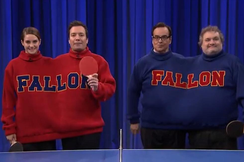 Shailene Woodley and Jimmy Fallon Are Sweater Buddies in ‘Tonight Show’ Double Turtleneck Ping-Pong