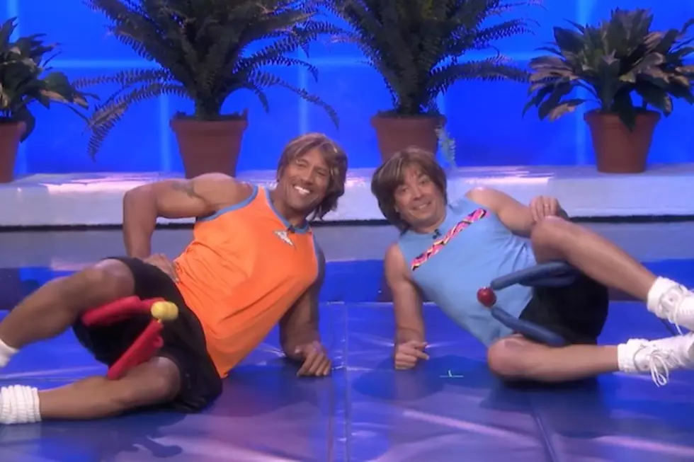 Remember That Time Jimmy Fallon and The Rock Had Their Own Work-Out Tapes?
