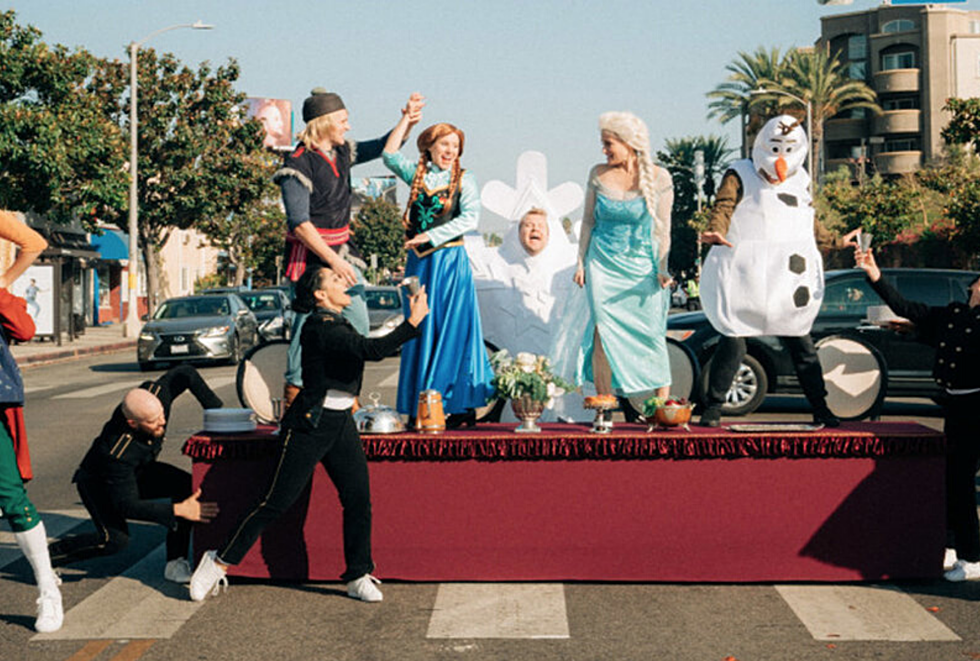 Watch James Corden Brings ‘Frozen’ to the Streets of L.A.