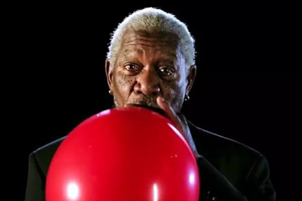 Morgan Freeman Huffs Helium for Our Amusement