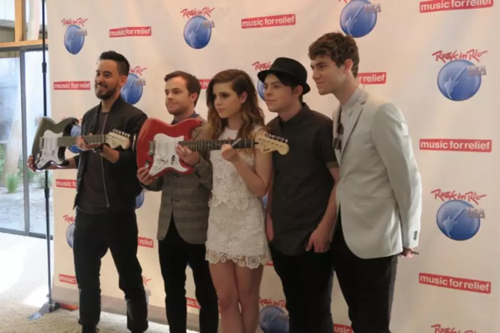 Echosmith + Mike Shinoda Sign Guitars for Music for Relief / Rock in Rio USA Partnership