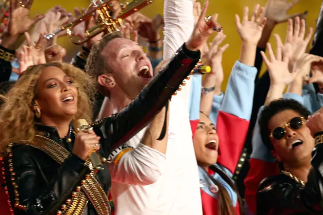 Watch Coldplay Arguably Upstaged by Beyonce and Bruno Mars During the Super Bowl Halftime