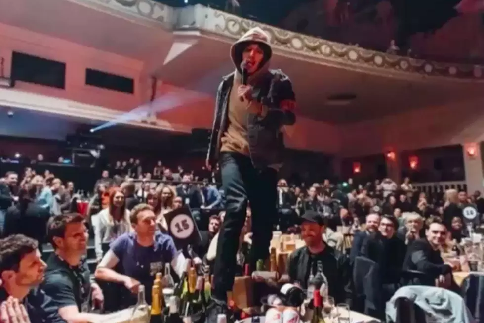 Bring Me the Horizon’s Oli Sykes Destroys Coldplay’s Table at the NME Awards