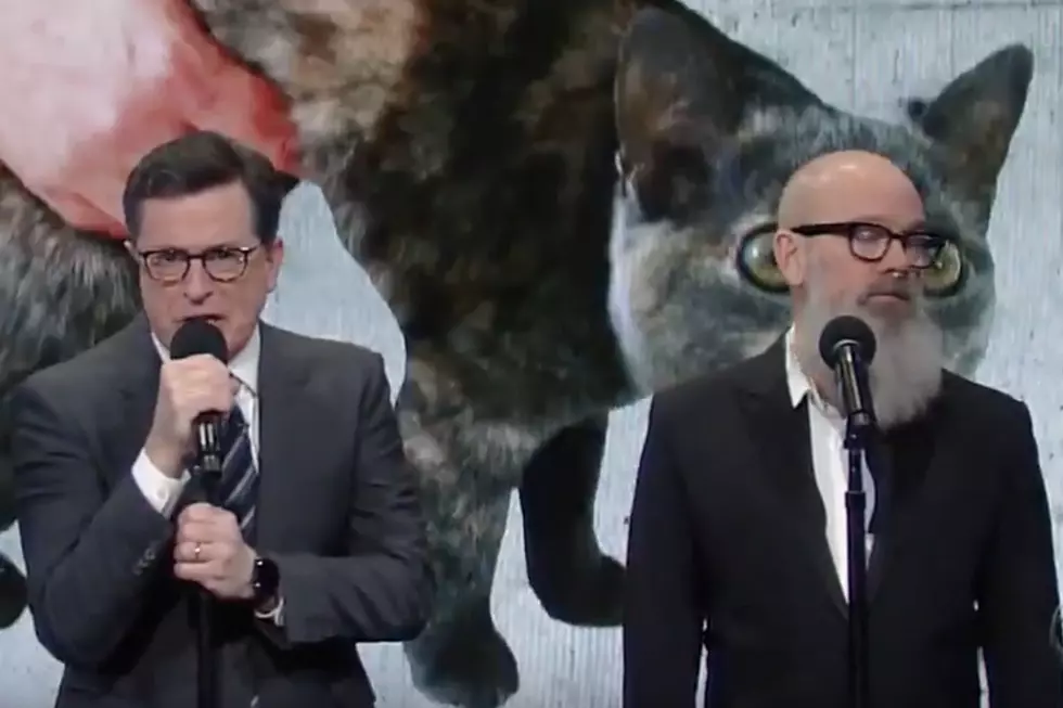 Watch Michael Stipe Join Stephen Colbert and James Franco for ‘It’s the End of the Year As We Know It’