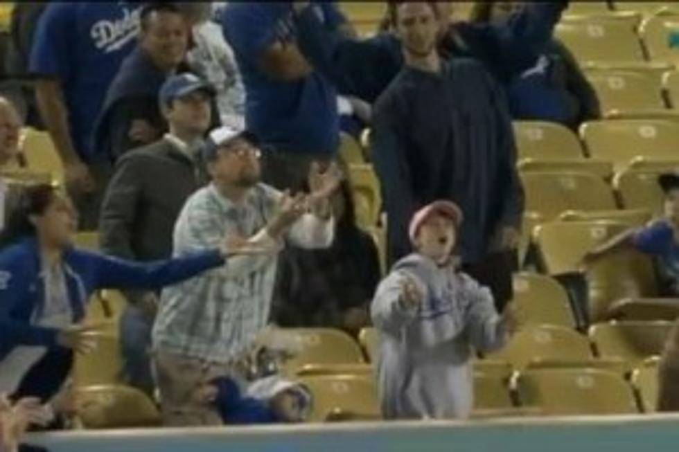 Dad Drops Daughter To Catch Foul Ball At Dodger Game