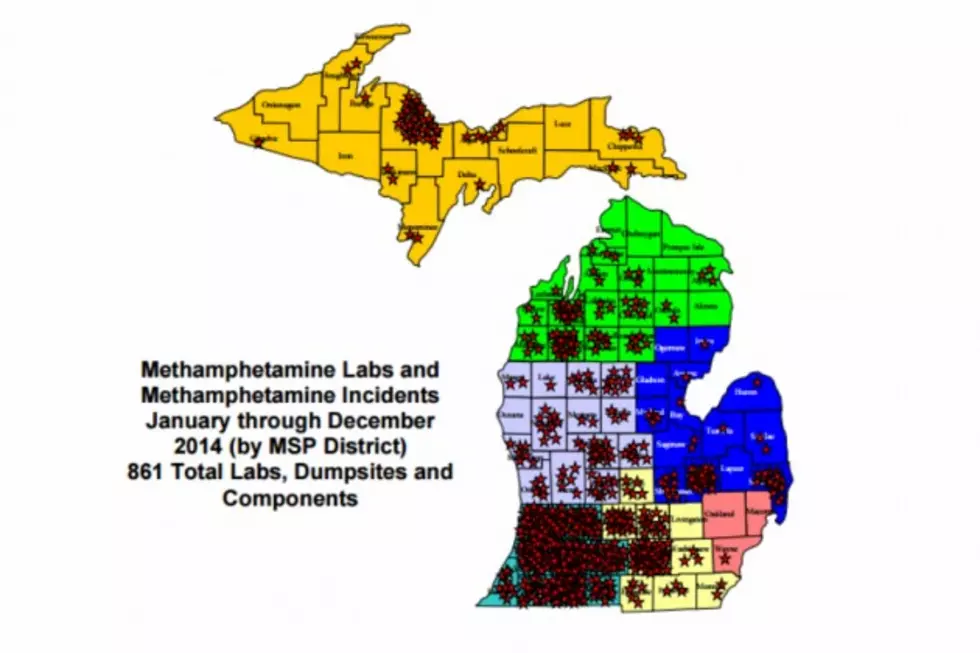 Michigan State Police Release Map of Meth Labs