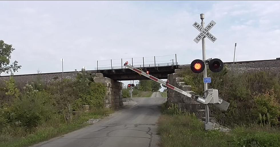 This Optical Illusion Railroad Crossing Just South of Michigan State Line Appears Extremely Dangerous