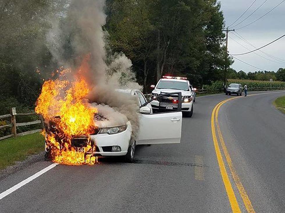 Morris Car Chase Ends In Flames
