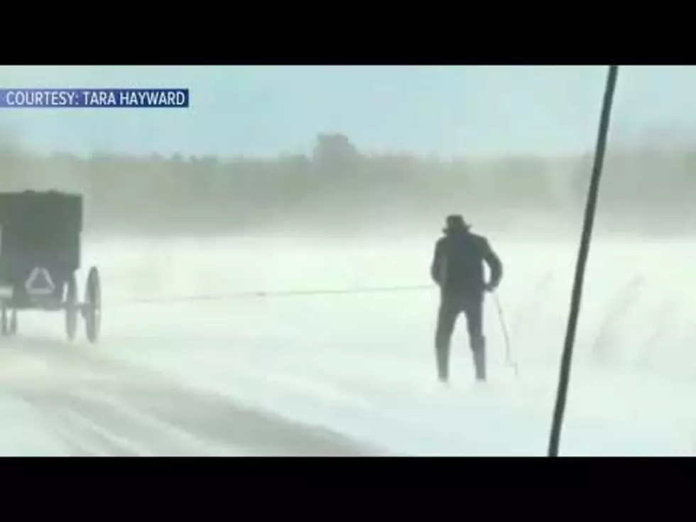 Michigan Amish Man Snow Surfs Behind Buggy [Video]