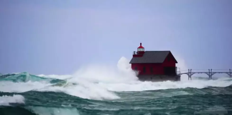 High Waves Pummel Lake Michigan Beaches [Video]