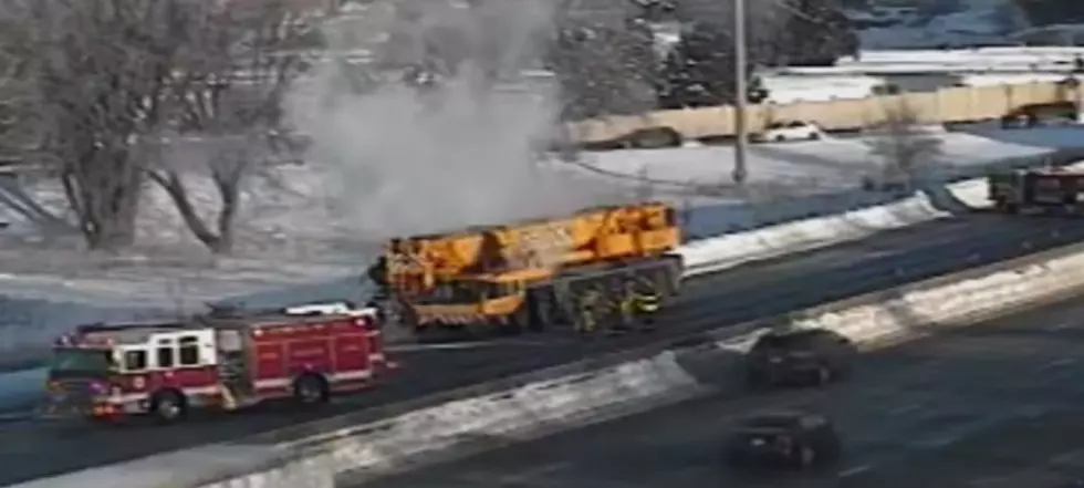Crane Fire Shuts Down Southbound US-131 [Video]