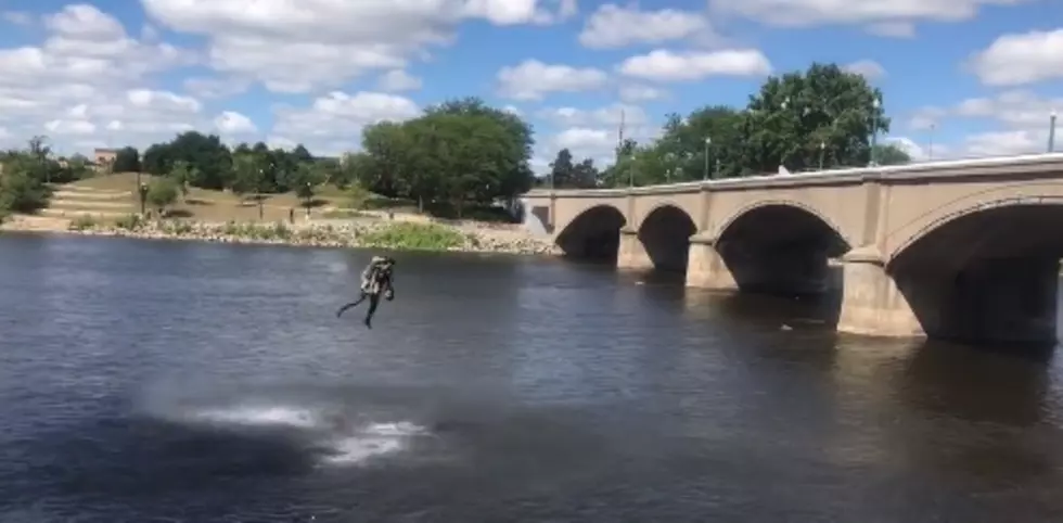 Is That A Man In A Jet Pack Flying Over The Grand River?