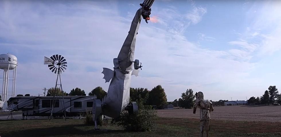 Watch as the Huge Fire Breathing Dragon in Illinois comes to Life