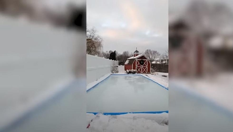 Midwest Man Creates Backyard Ice Rink for Wife