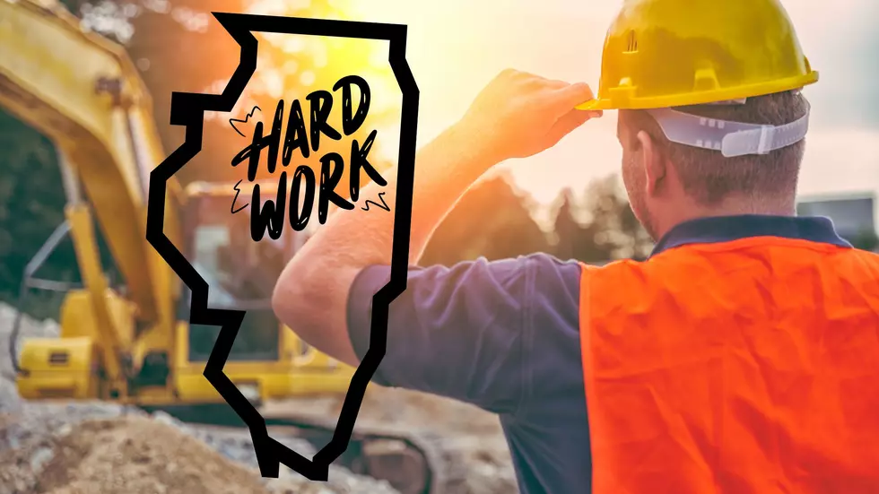 Where does Illinois land on a ranking of Hardest Working States?